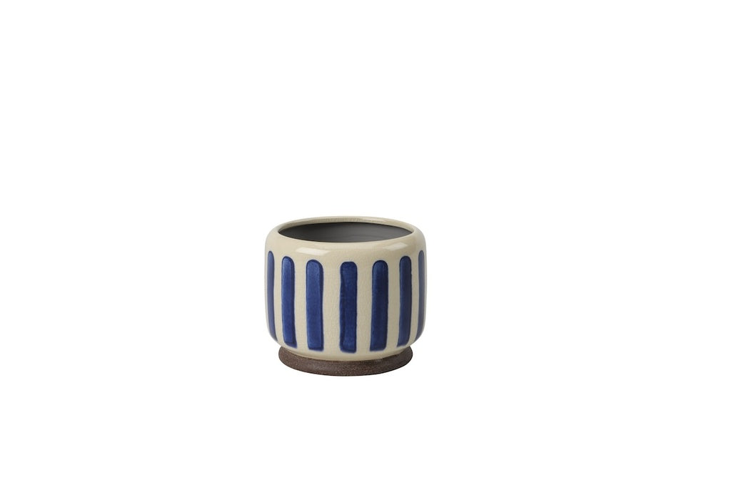Burgon & Ball Indoor Pots - Blue Stripe