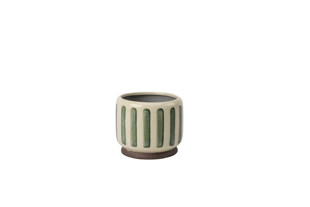 Burgon & Ball Indoor Pots - Green Stripe