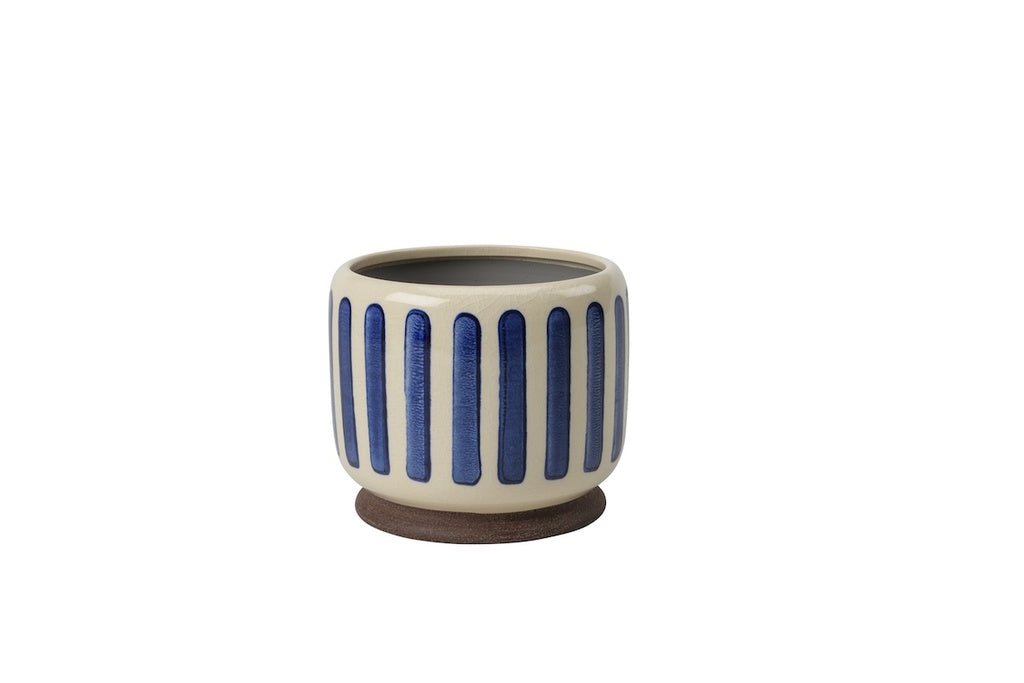 Burgon & Ball Indoor Pots - Blue Stripe
