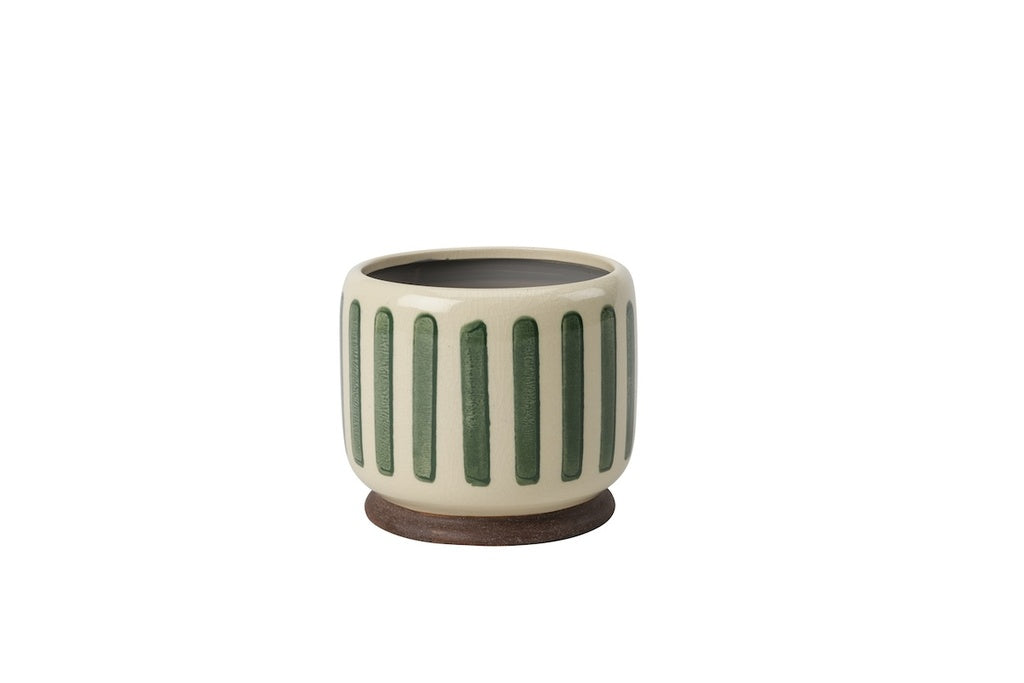 Burgon & Ball Indoor Pots - Green Stripe