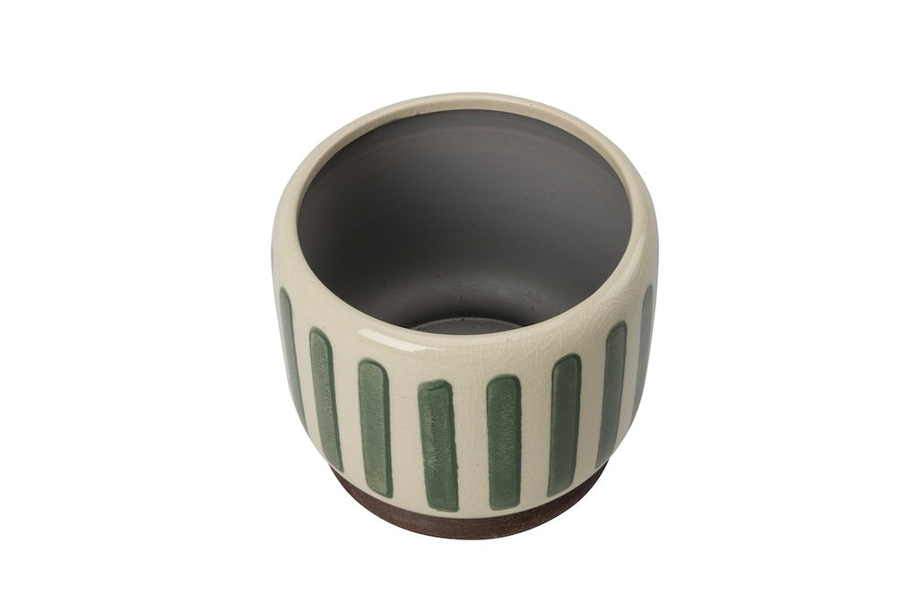 Burgon & Ball Indoor Pots - Green Stripe