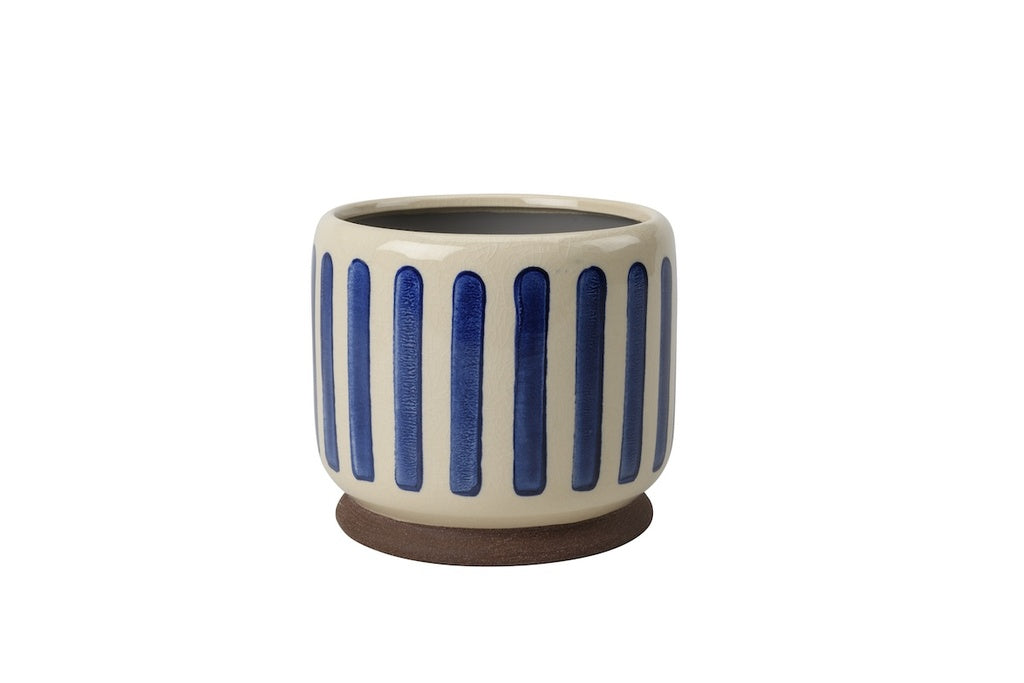 Burgon & Ball Indoor Pots - Blue Stripe