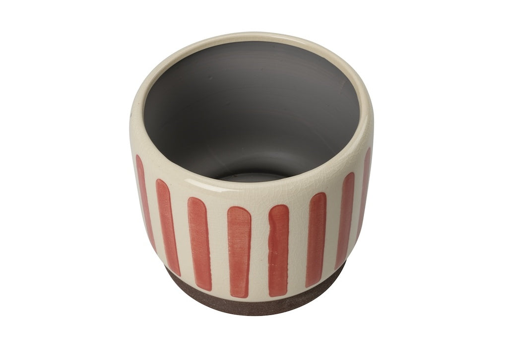 Burgon & Ball Indoor Pots - Red Stripe