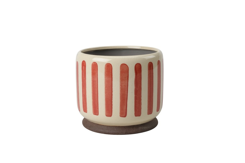 Burgon & Ball Indoor Pots - Red Stripe