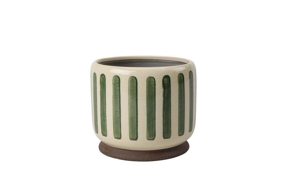 Burgon & Ball Indoor Pots - Green Stripe