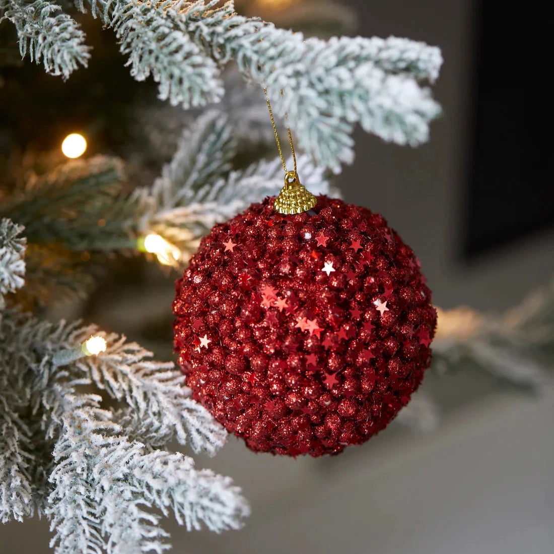 Red Stars Bauble
