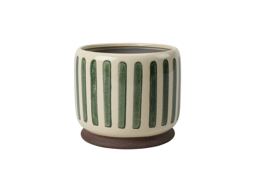 Burgon & Ball Indoor Pots - Green Stripe