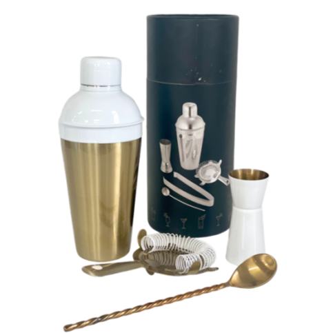 Cocktail Shaker Set - 5 Piece Bar Set in Gift Box