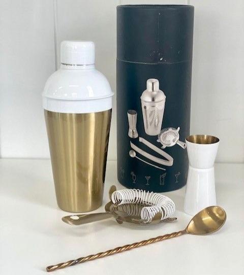 Cocktail Shaker Set - 5 Piece Bar Set in Gift Box