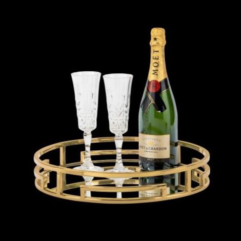 Gold Round Link Tray (Large)