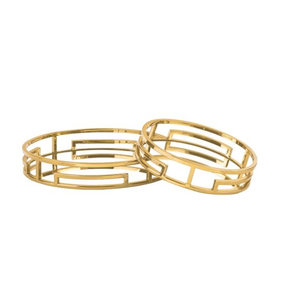 Gold Round Link Tray (Small)