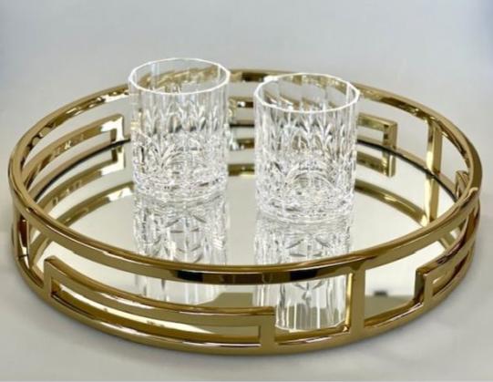 Gold Round Link Tray (Large)