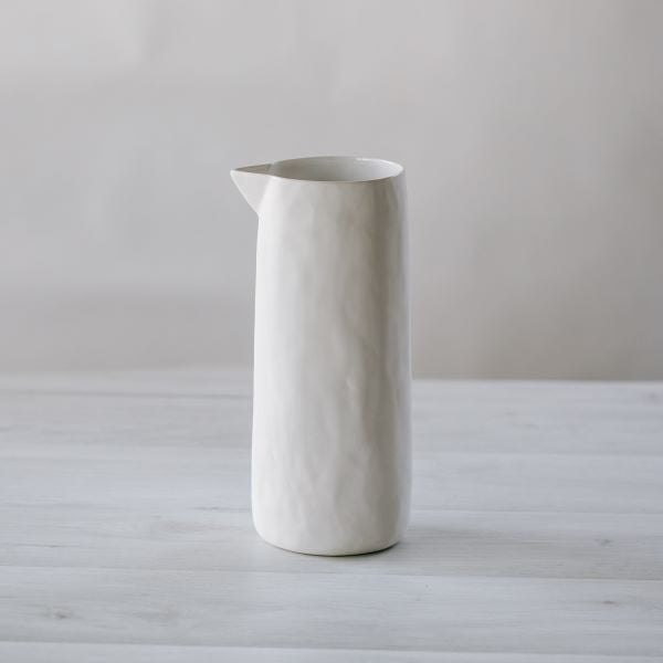 Flax Ceramic Jug without handle 30cm - Snow White