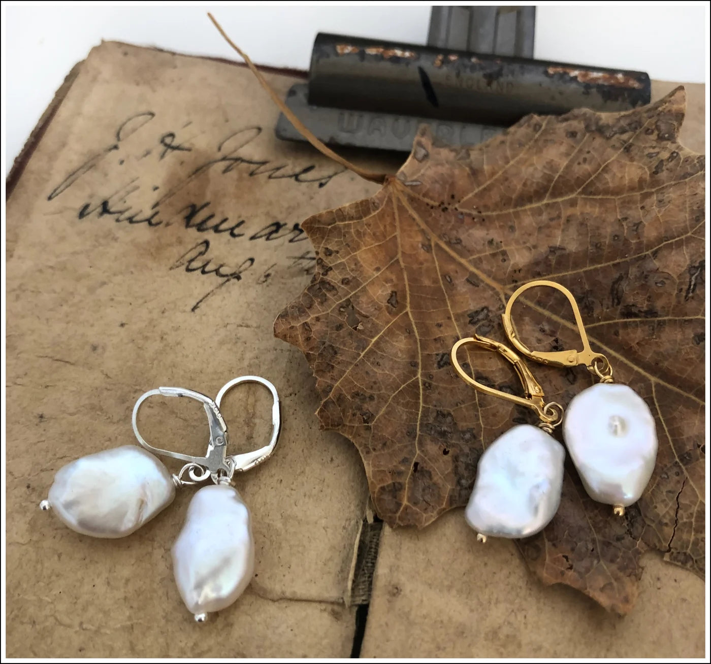 Paird Organic Pearl Drop Earrings