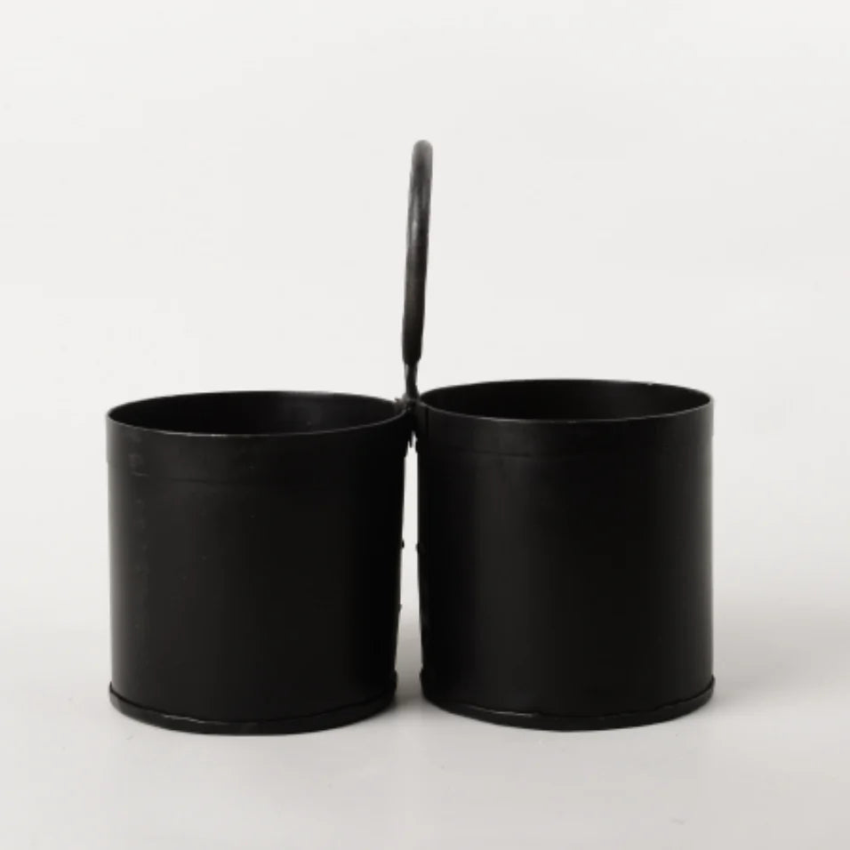 Iron cutlery holder - double