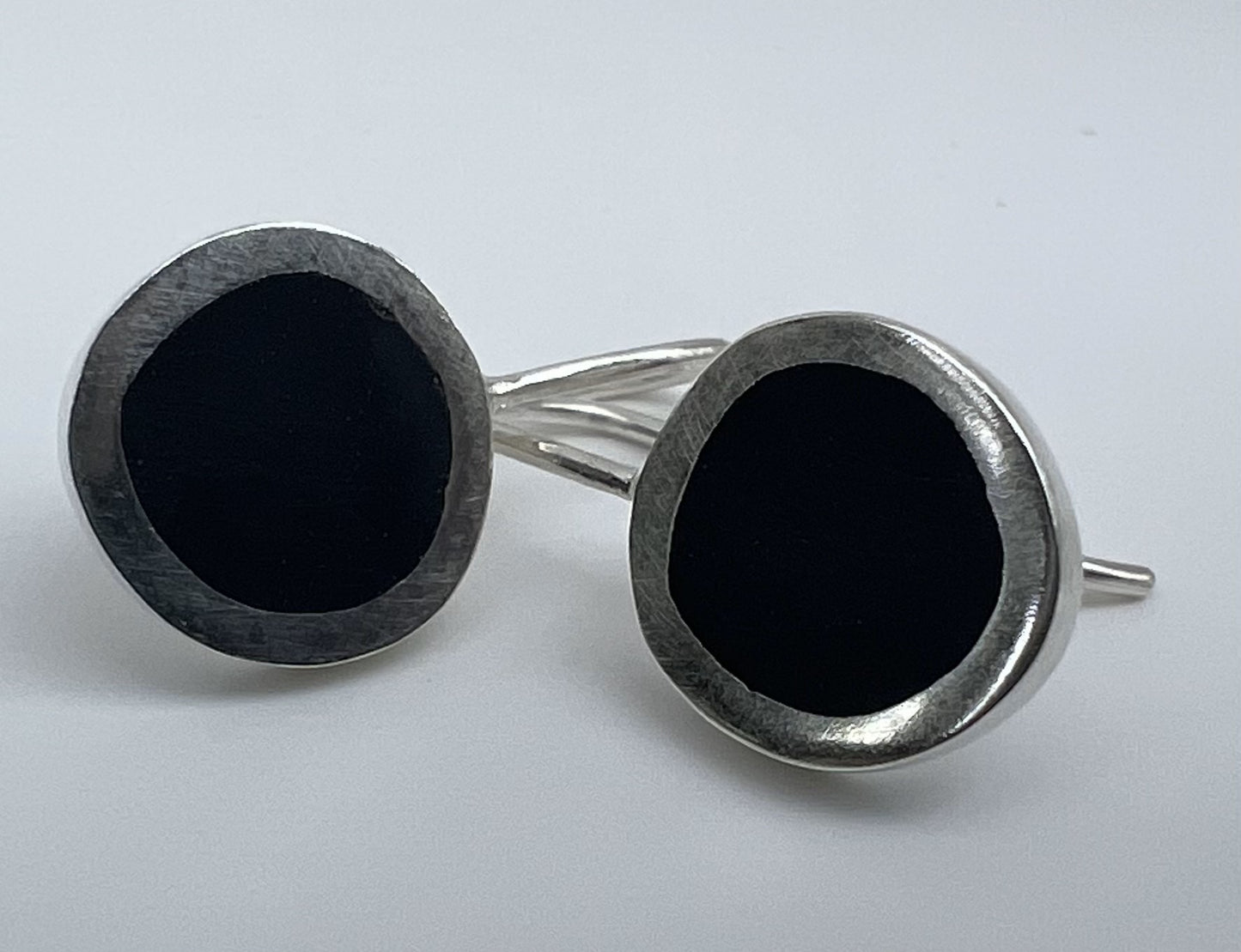 Christine Battocchio Silver and Resin Drop Earrings