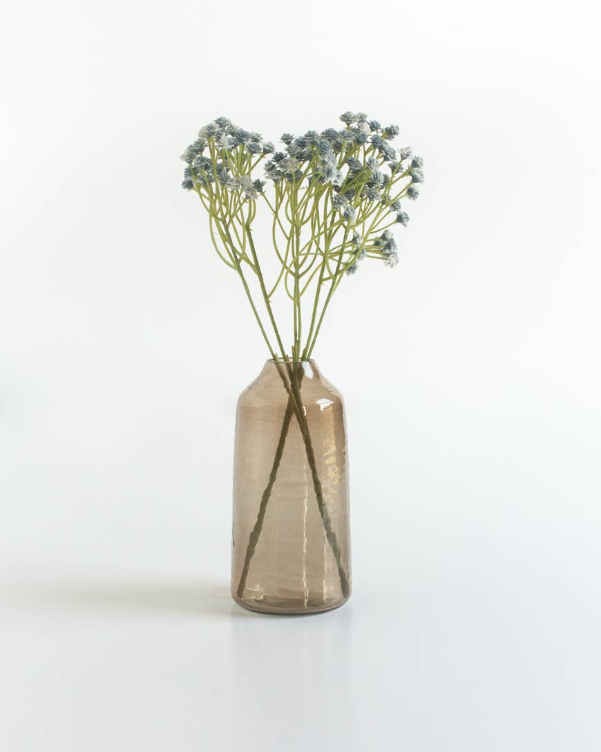 Siena Handblown Hammered Glass Bud Vase - grey