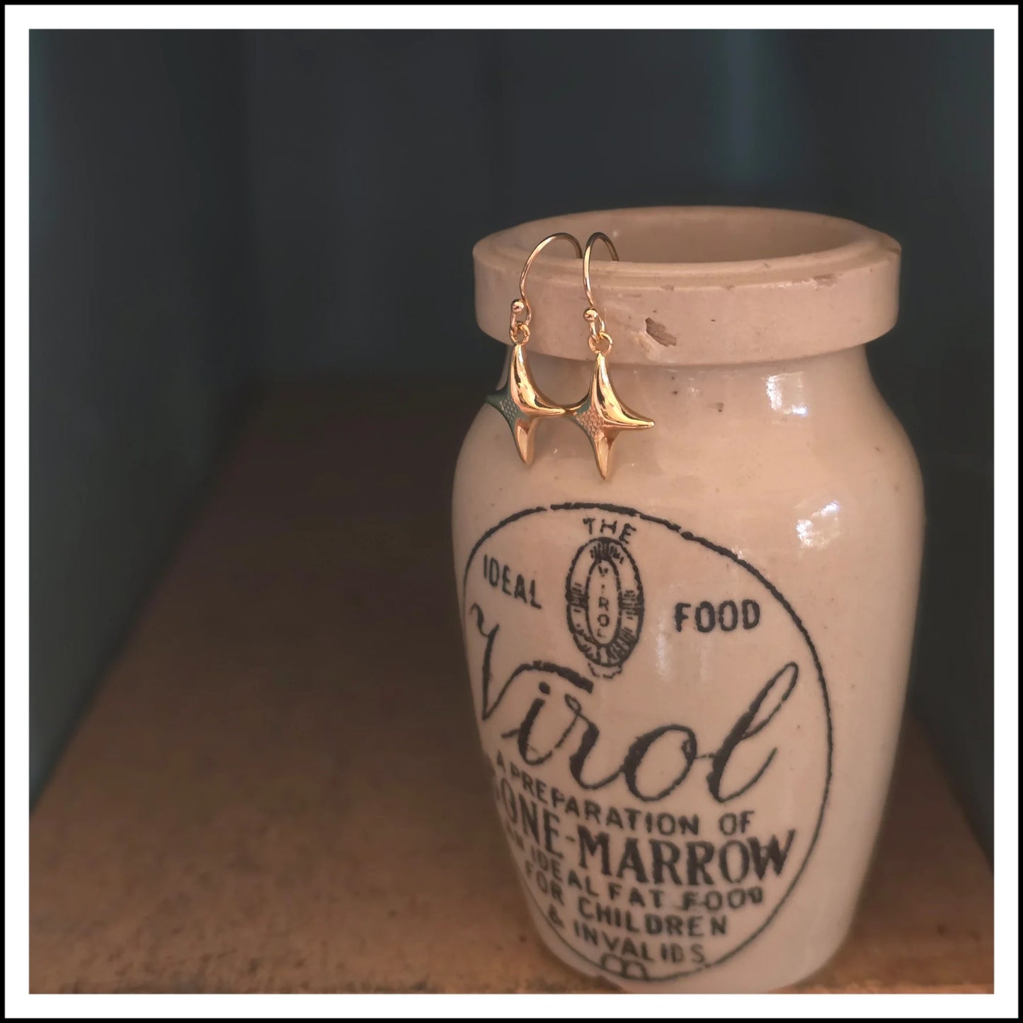 Paird North Star Earrings