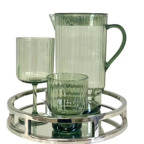 Ribbed Acrylic Tumbler - Green