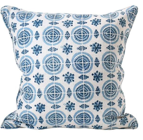Walter G Linen Cushion - Amreli Azure