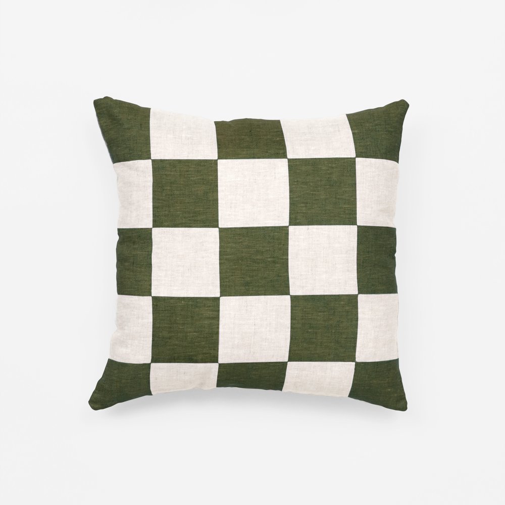 Check Linen Cushion - 40 X 40 cms 2 colours