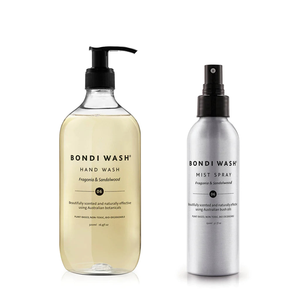 Bondi Wash Botanical Duo -  Hand Wash 500ML and 150ML Mist Spray in Fragonia & Sandalwood
