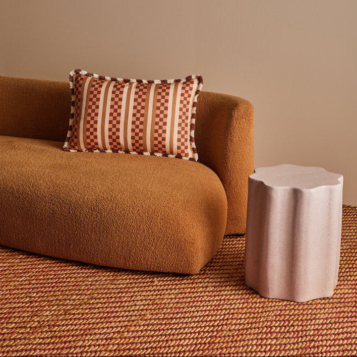 Bonnie & Neil Marco Tile Cushion - Terracotta