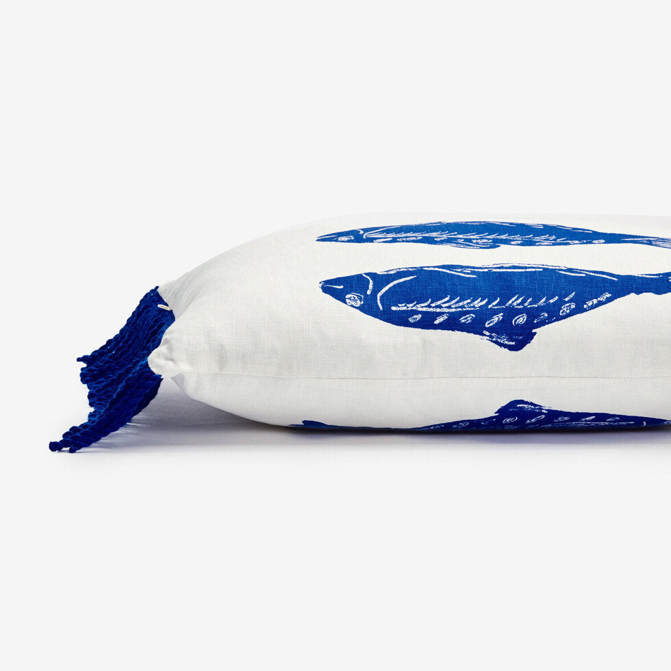 Bonnie & Neil Sardines Cushion - Blue