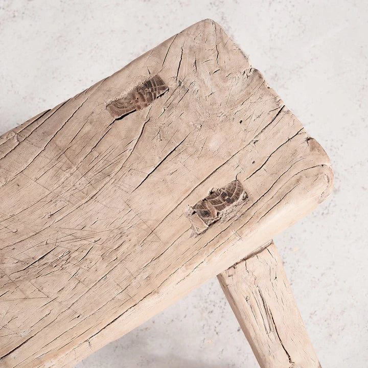 Wooden stool with Rectangular Seat