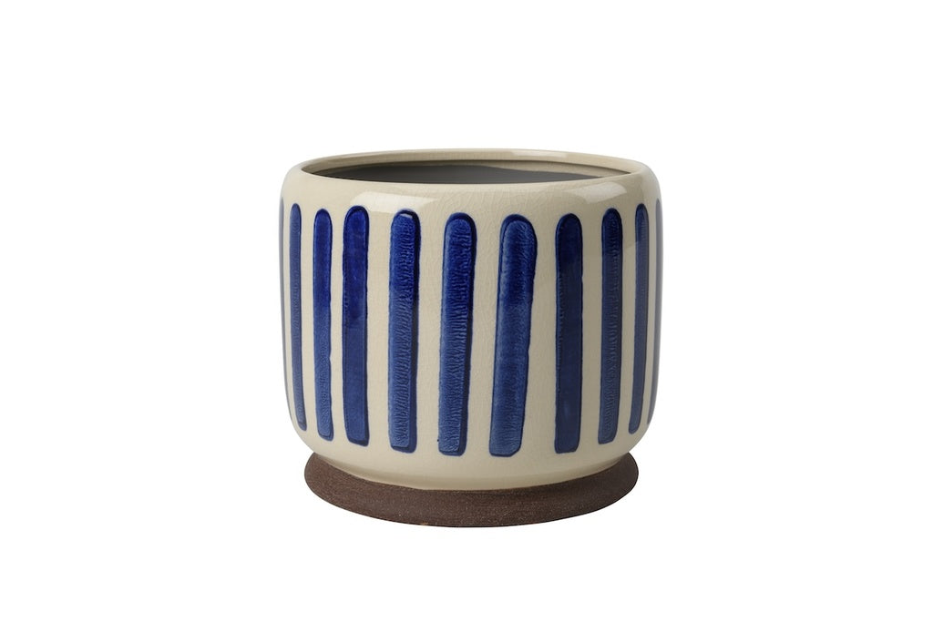Burgon & Ball Indoor Pots - Blue Stripe
