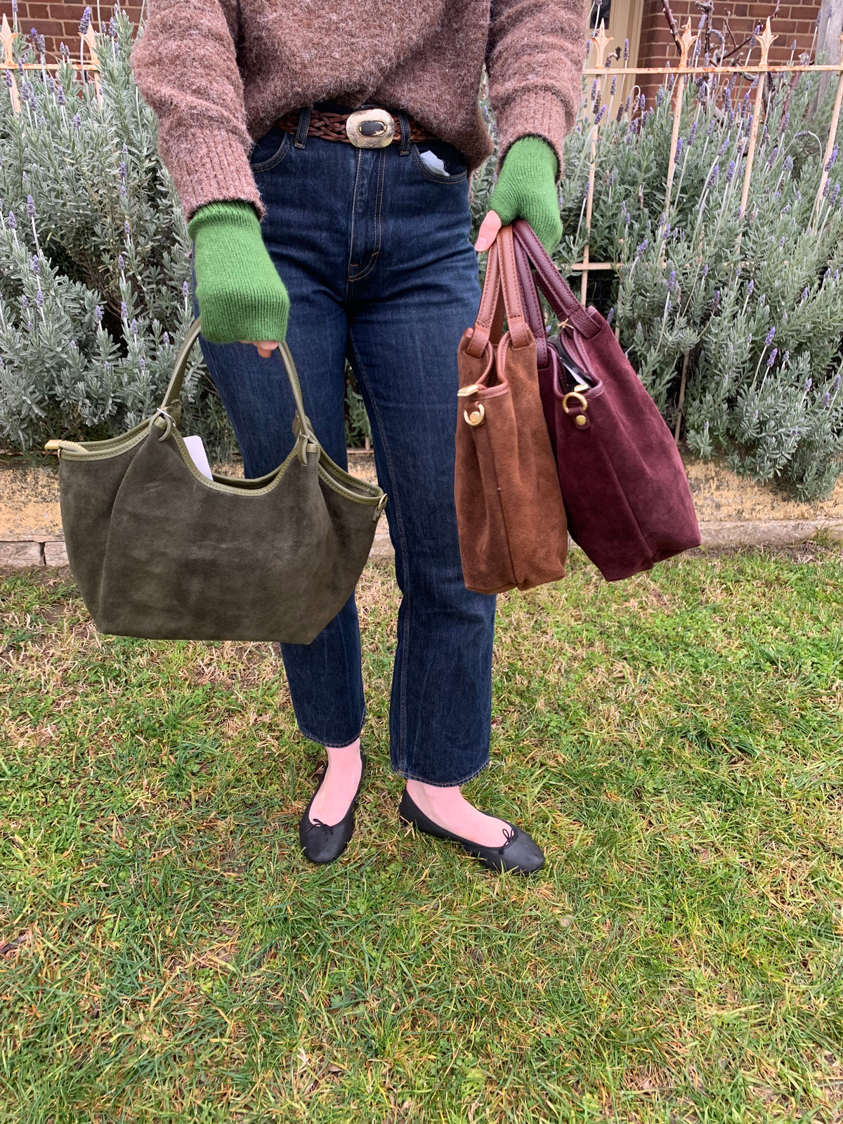 Maison Fanli Hector Suede Leather Bag - Petit