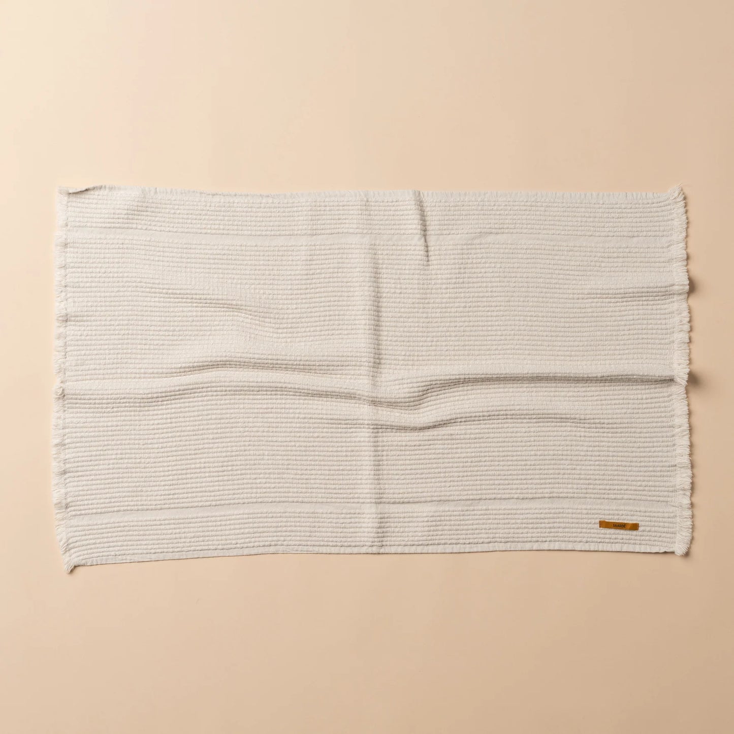 Saarde Vintage Wash Ribbed Bath Mat - Clay