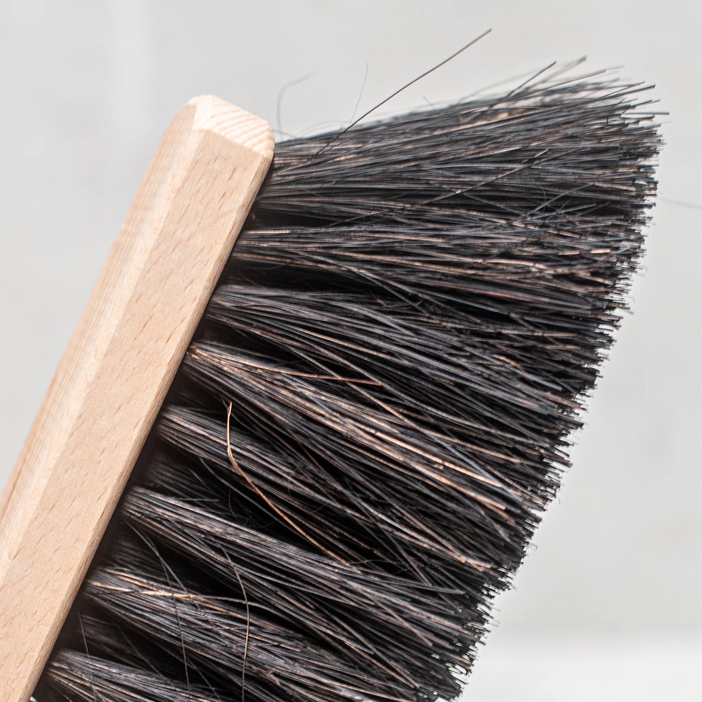 Fireplace Hearth Set - Black Dustpan with rubber lip & Arenga Fibre Hearth Brush