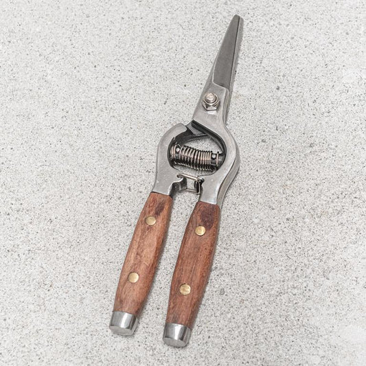 Flower Snips with wood Handle