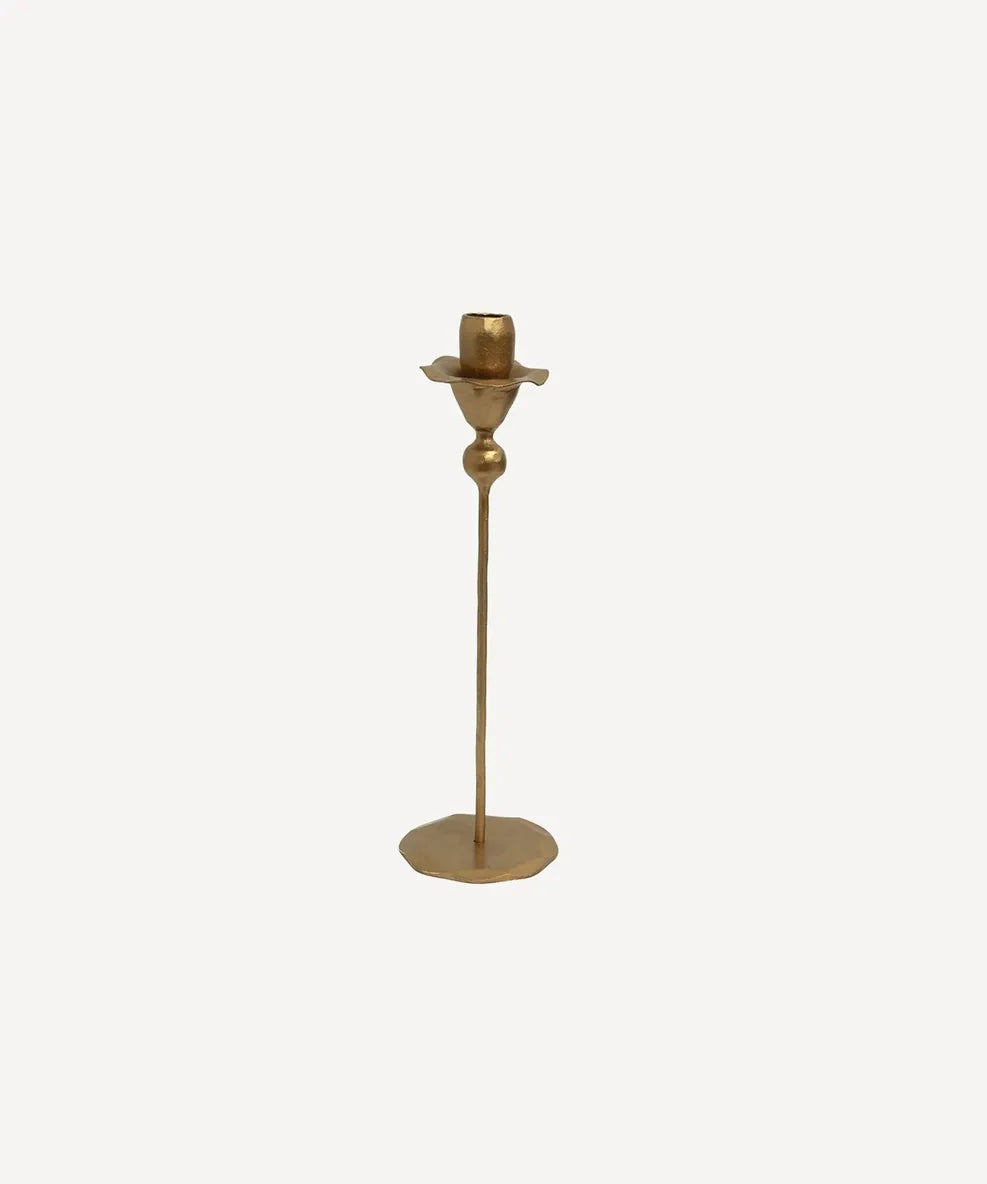 Iron candlestick holder - gold