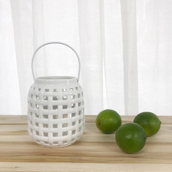 Lattice Ceramic Lantern