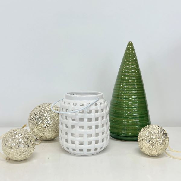 Lattice Ceramic Lantern