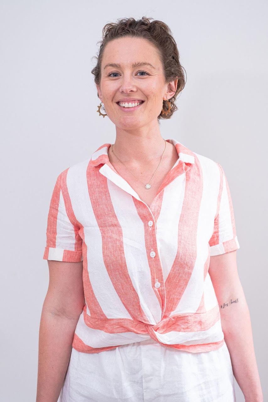 Miss Molly Ivy Shirt - Rose Stripe