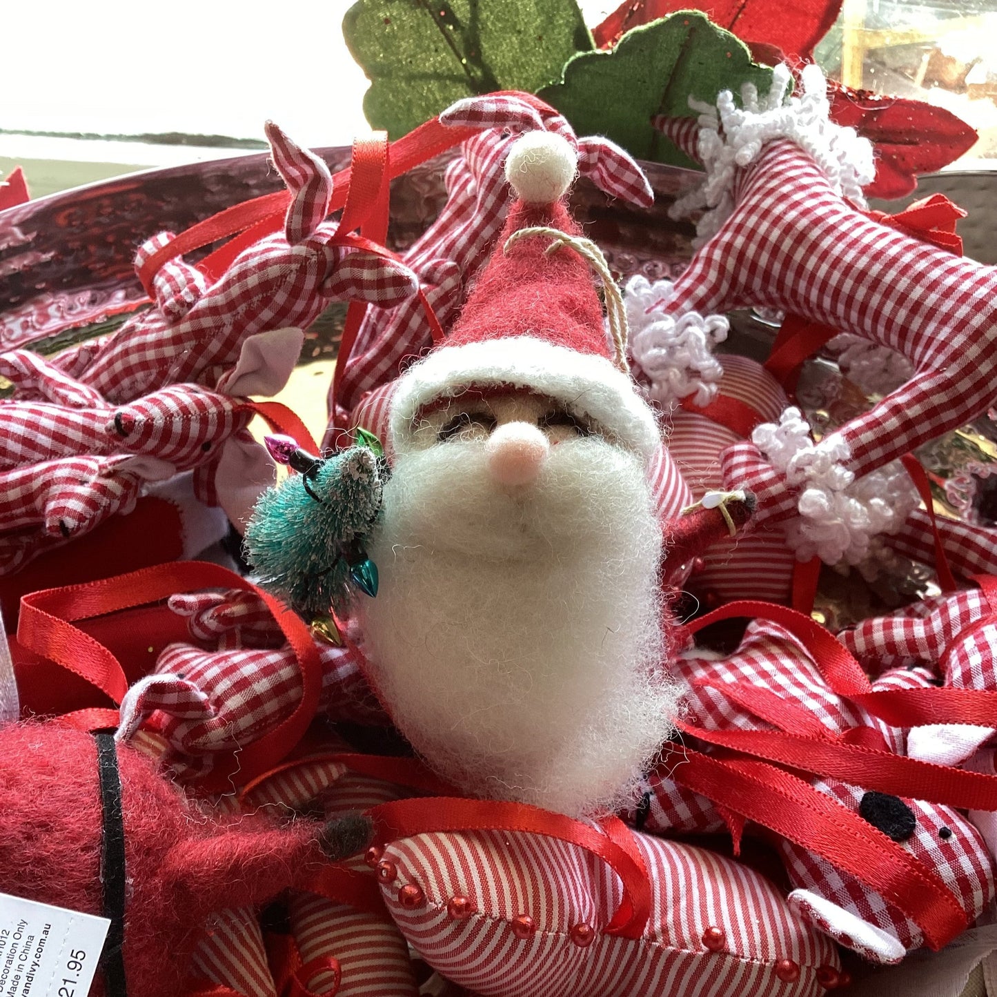 Wool Santa with Christmas Tree