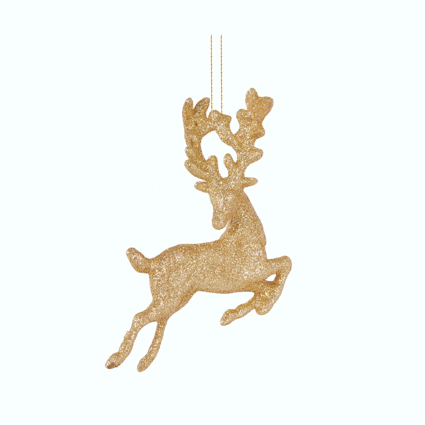 Gold glitter Reindeer Ornament