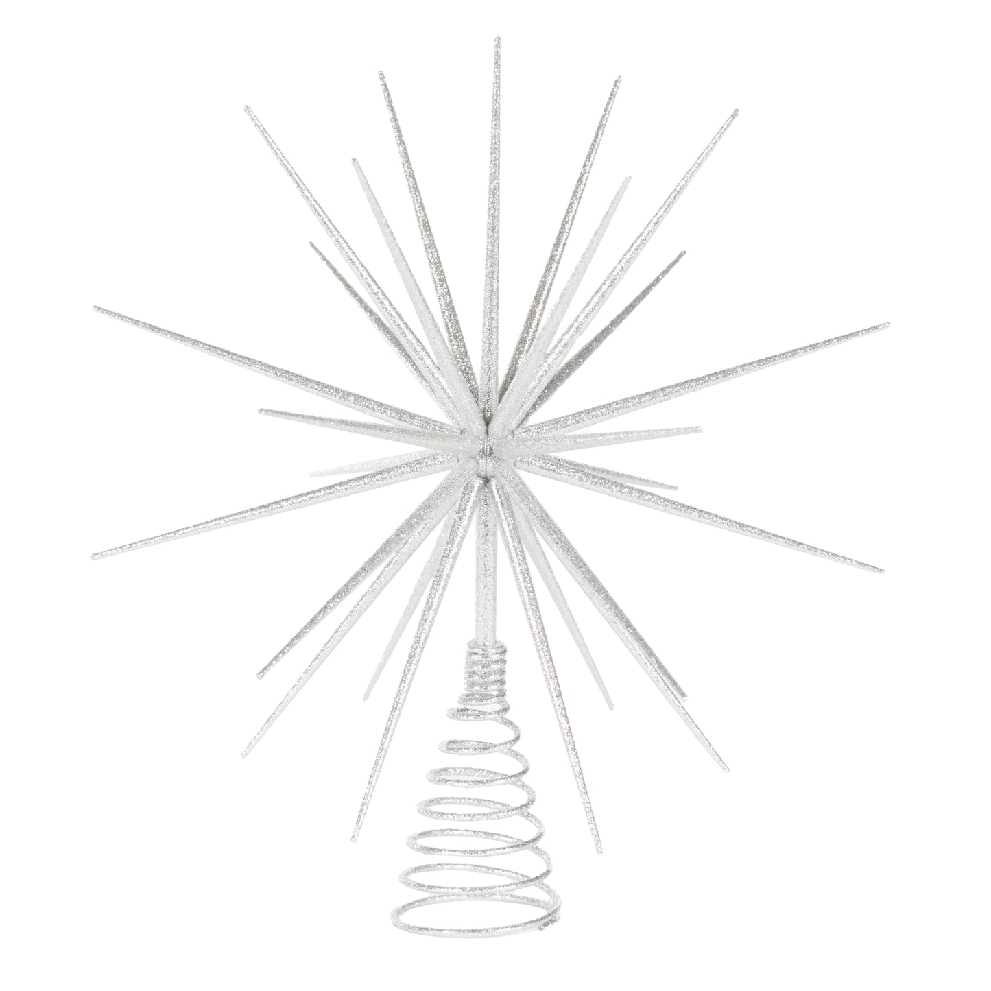 Silver Starburst Christmas Tree Topper