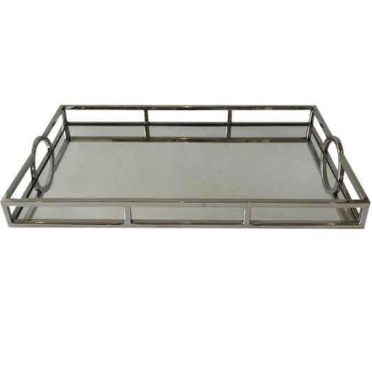 Rectangle Silver Mirror Tray (Large)