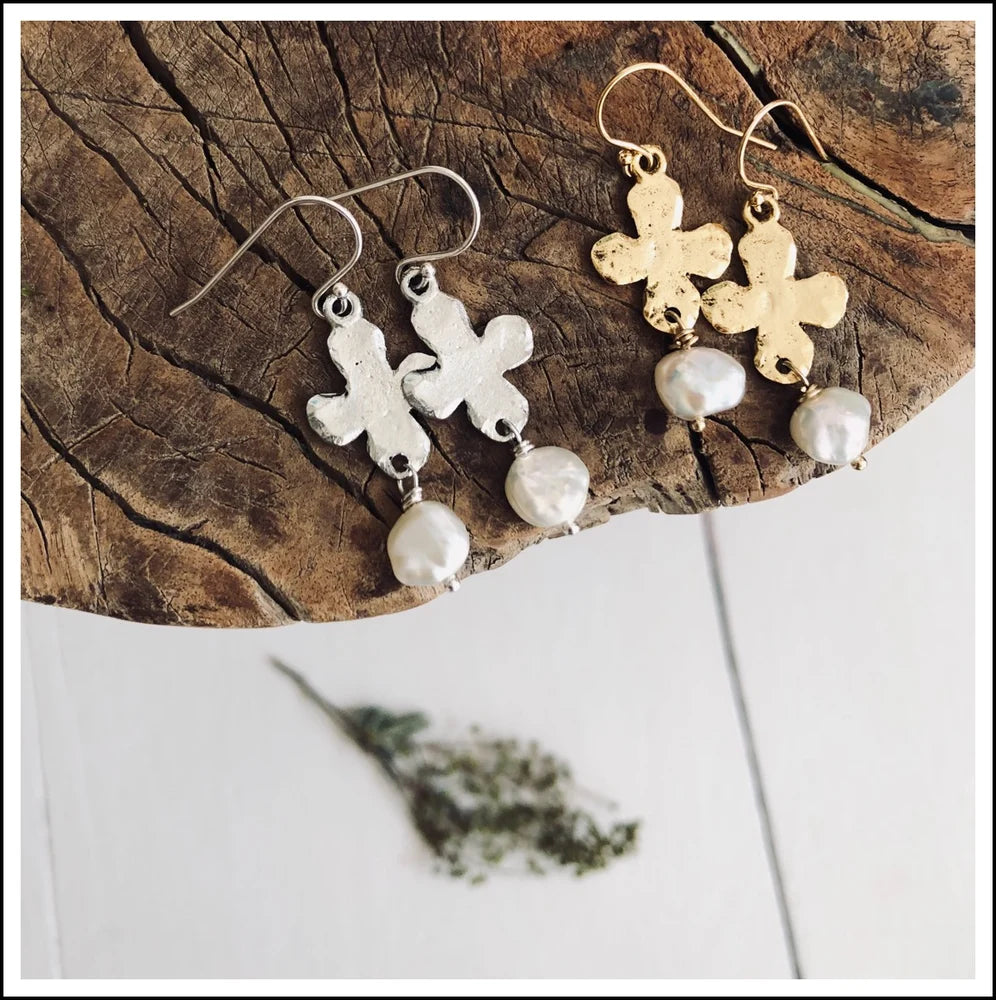 Paird Roman Relic Crosses earrings