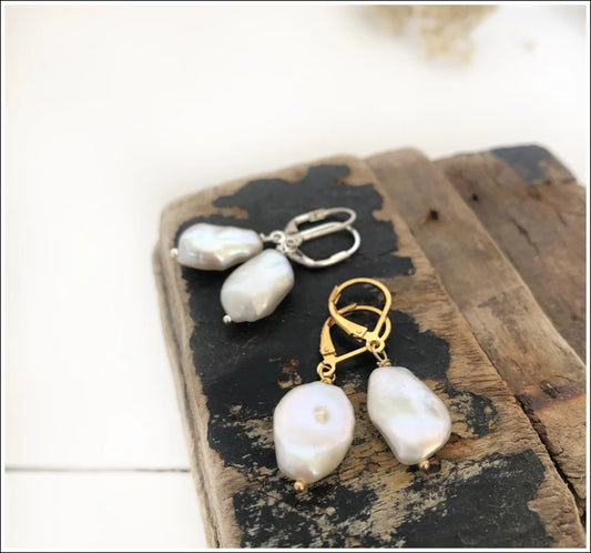 Paird Organic Pearl Drops earrings