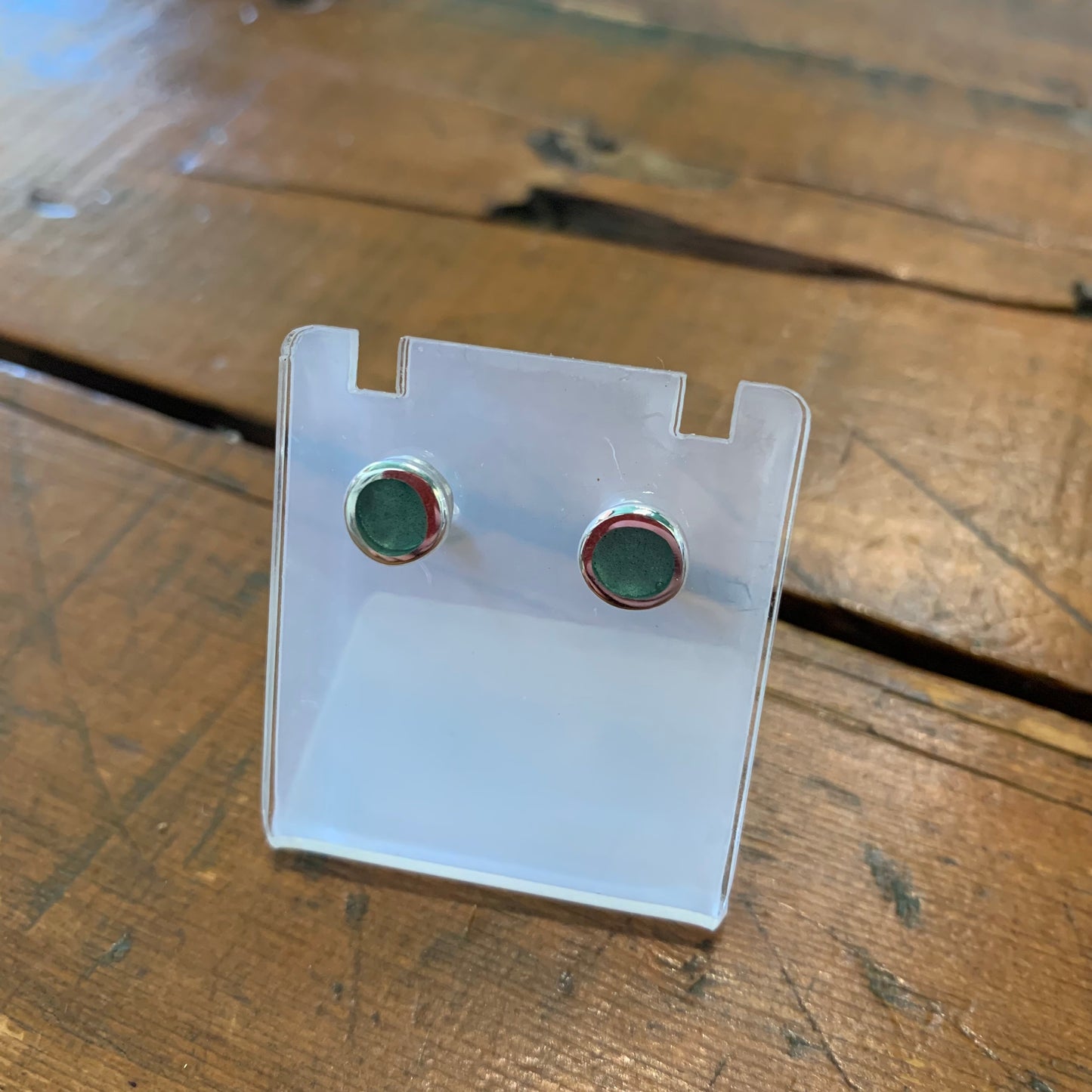 Christine Battocchio silver resin stud earrings (Small)