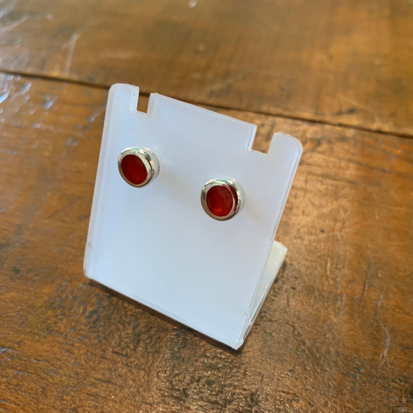 Christine Battocchio silver resin stud earrings (Small)
