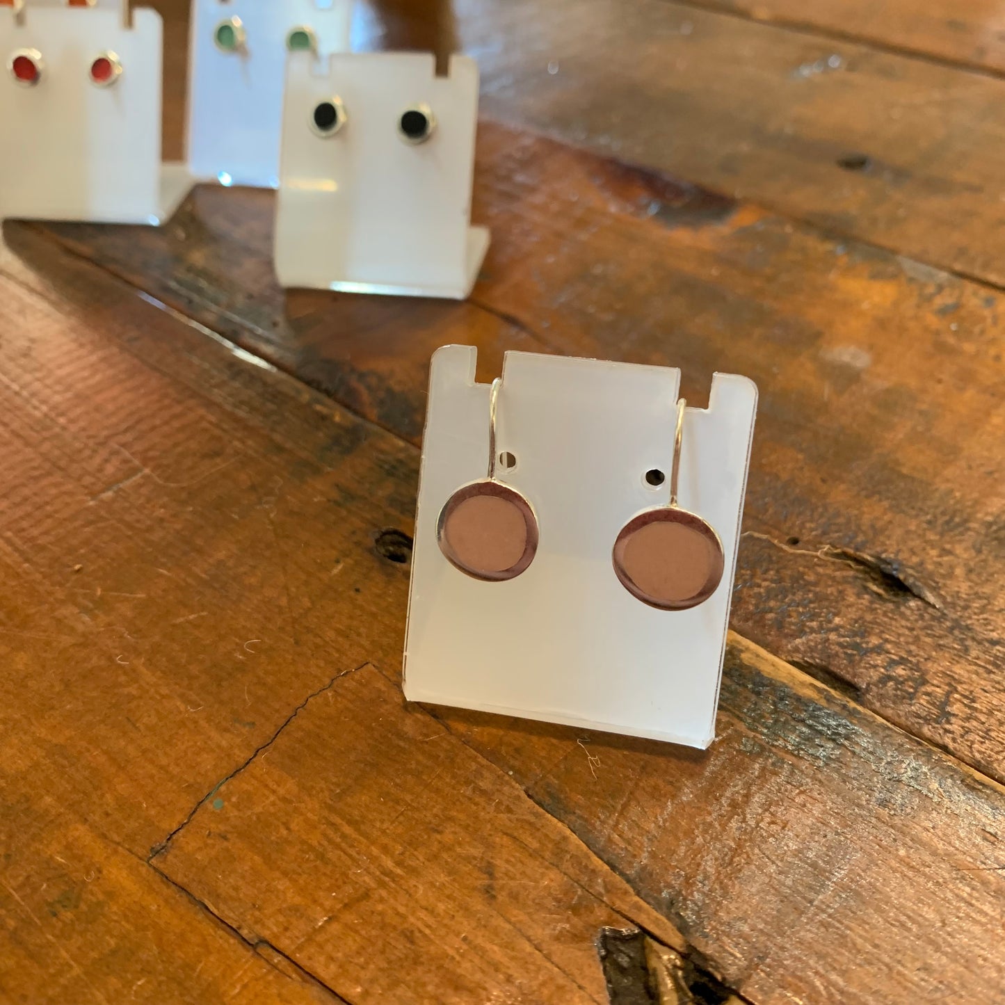 Christine Battocchio Silver and Resin Drop Earrings