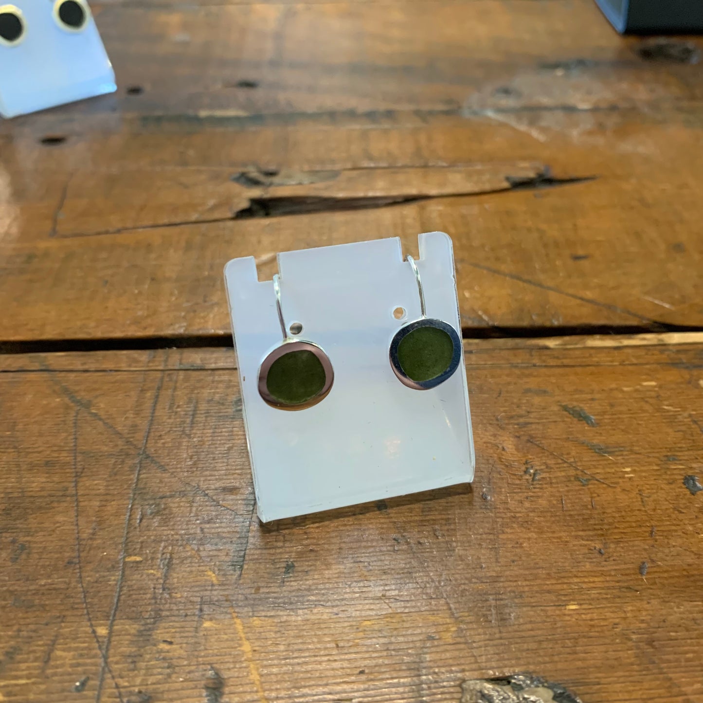 Christine Battocchio Silver and Resin Drop Earrings