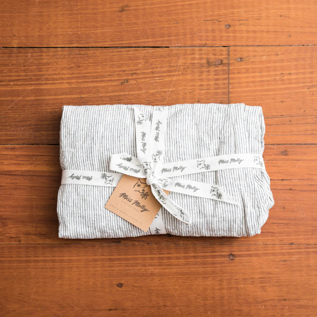 Miss Molly Pillowcase - French Linen with Raw Edge Set of 2