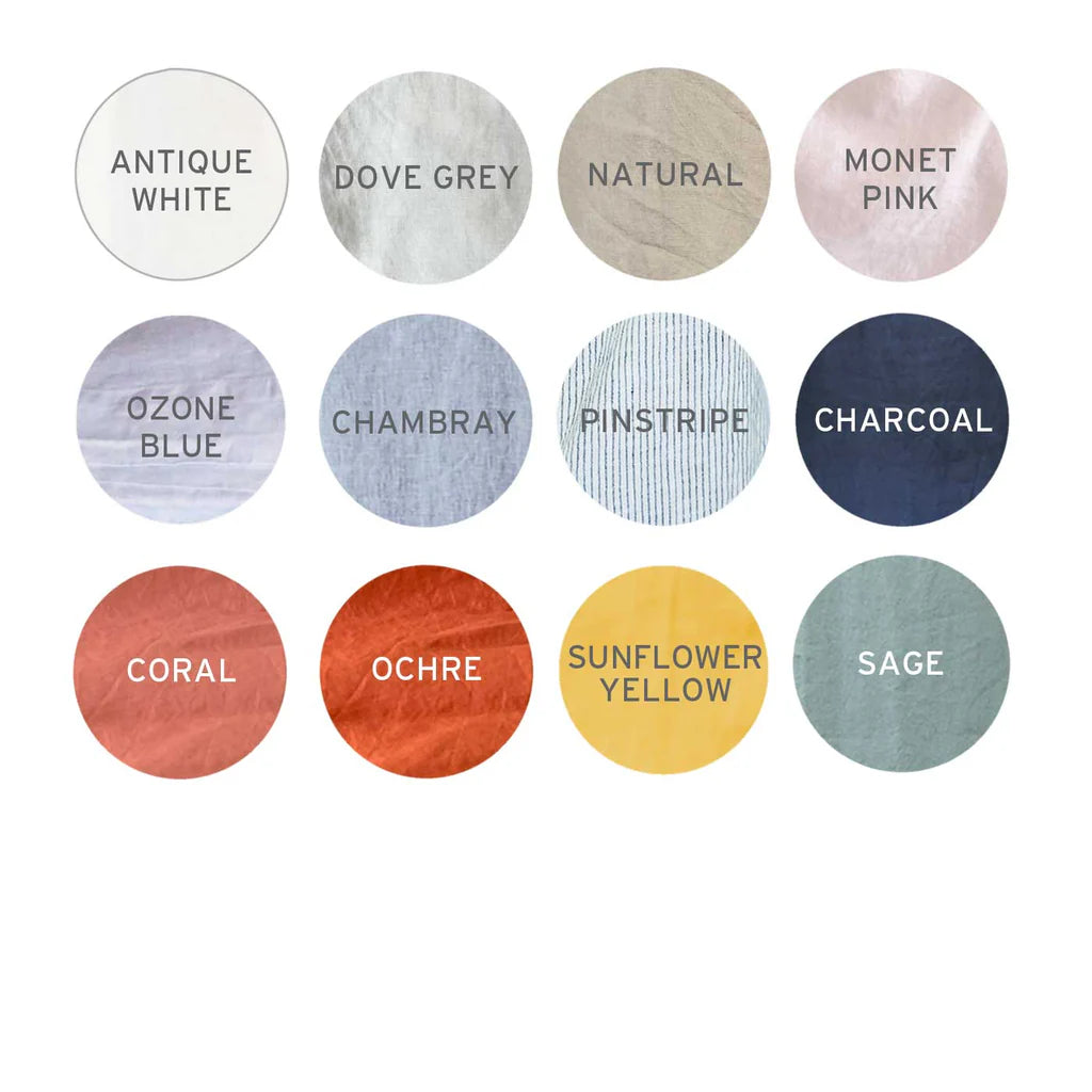 Miss Molly Euro Pillowcase - French Linen with Raw Edge.